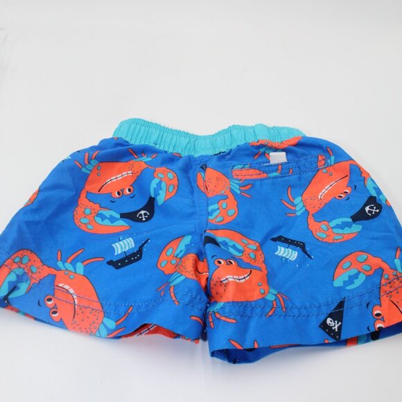 The CHILDREN'S PLACE Baby Boy's Graphic Swim Trunks Crabs Pirate Size 6-9 Months - Picture 3 of 4